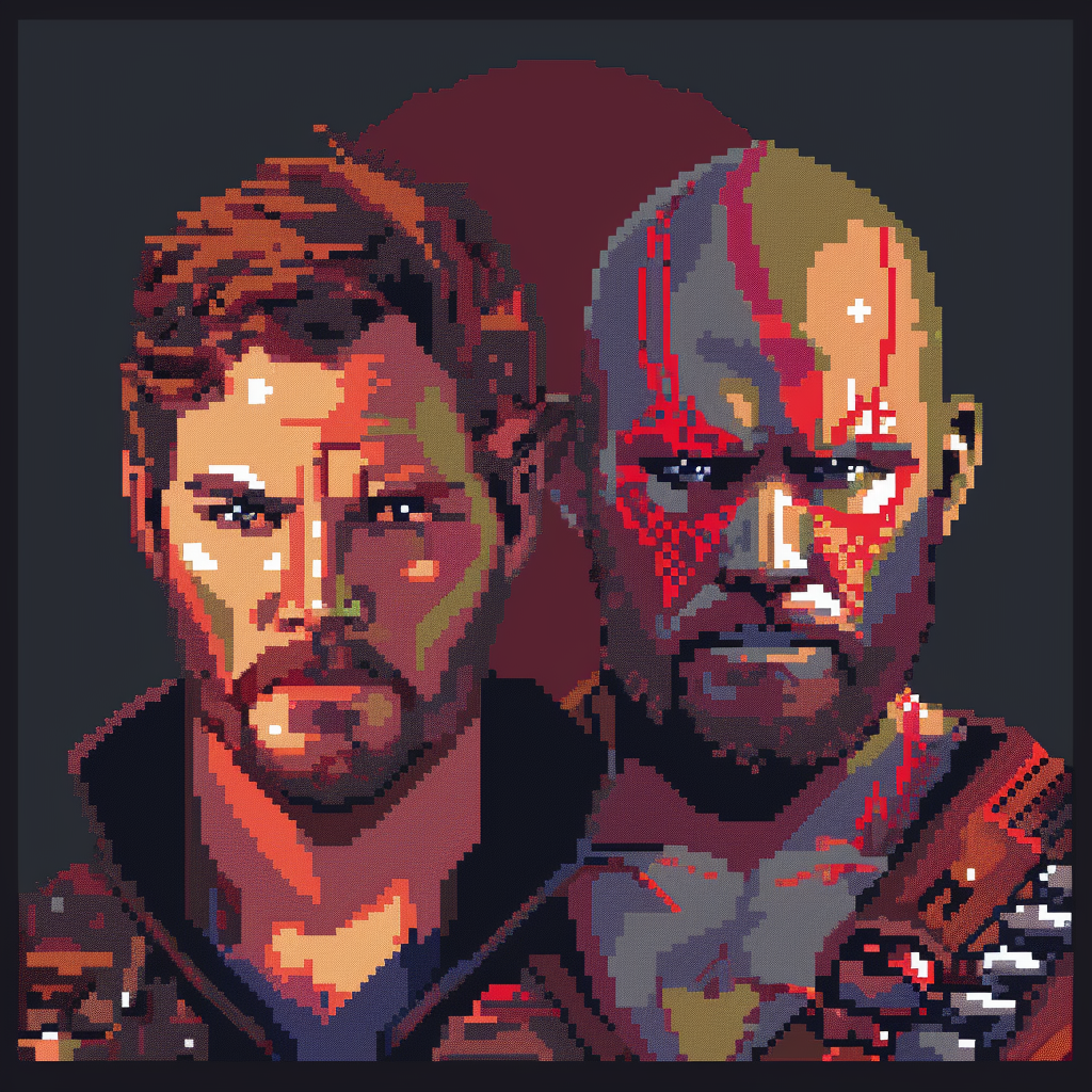 Guardians of the Galaxy Pixel Art Characters Portrait