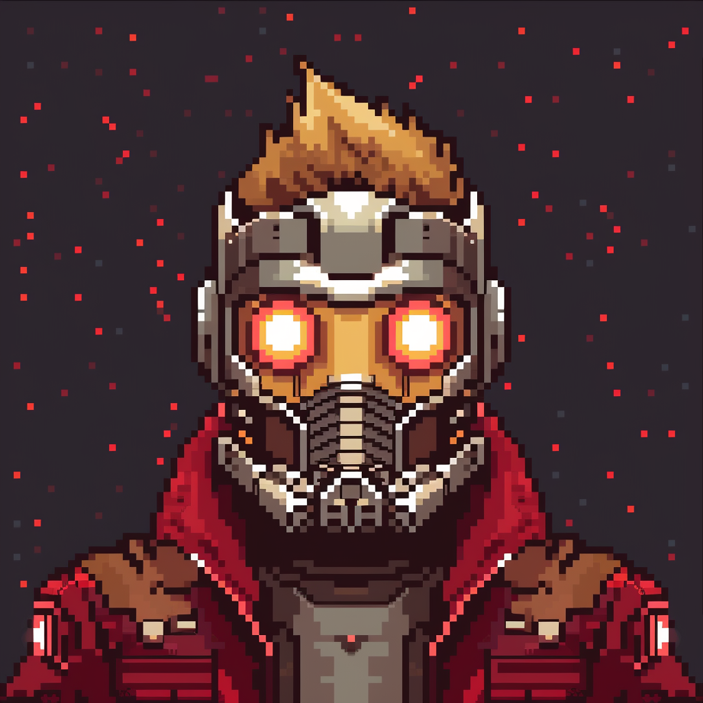 Guardians of the Galaxy Pixel Art Portrait