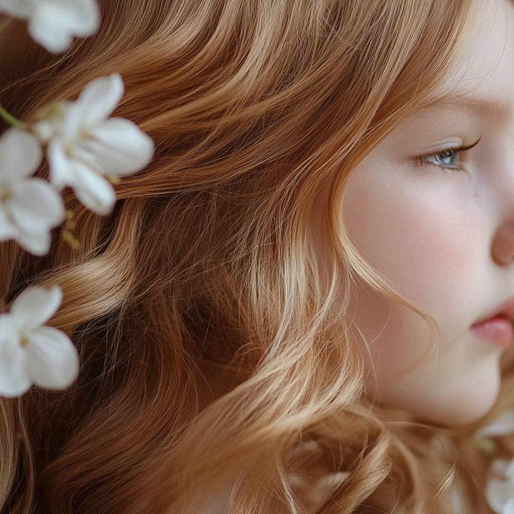 Hair care ads showing girls with natural glossy hair.