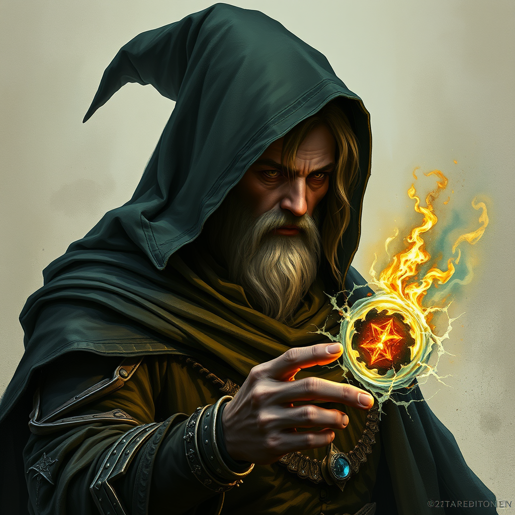 Half Elf Warlock Drawing Power from Zargos