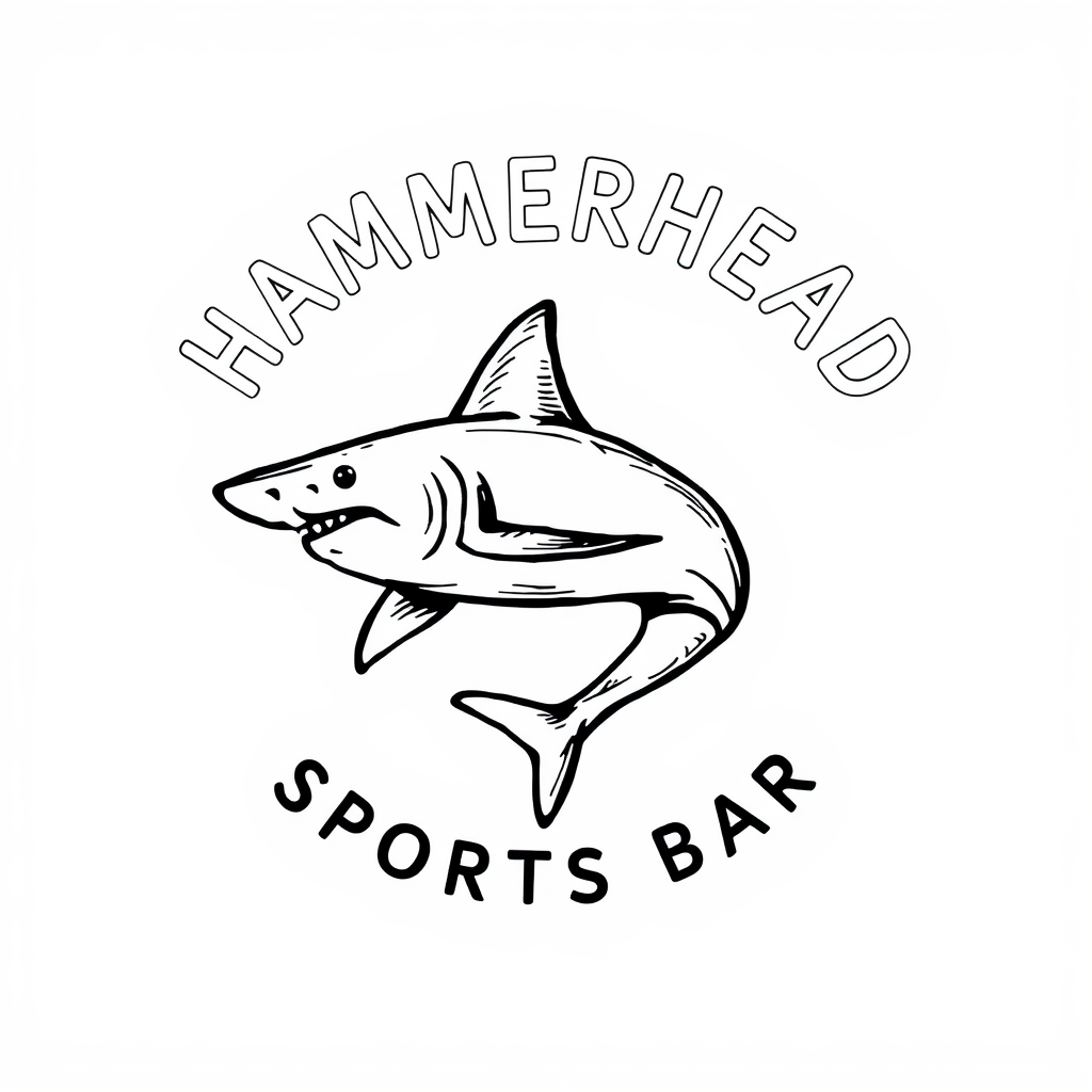 Hammerhead Sports Bar's Minimalist Shark Logo