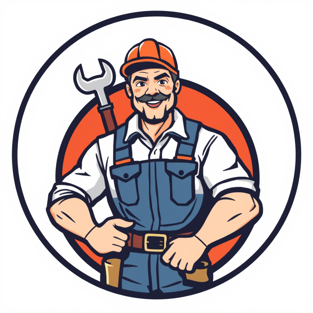 Handyman Man Logo Tool Company Design