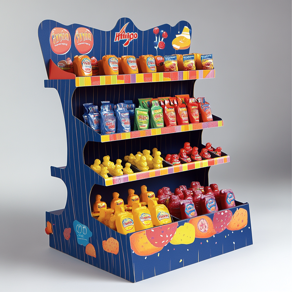 Haribo Gummy Candy Cardboard Display Stand Design