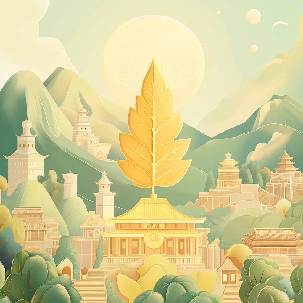 Harmonious Gold Coin Growth Poster