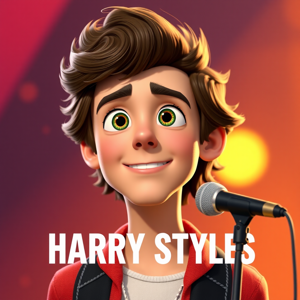 Harry Styles in Animated Pixar Movie Poster