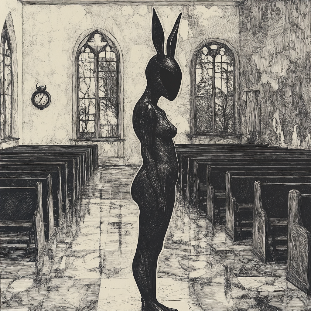 Haunted Rabbit: Beauty and Decay in Abandoned Chapel