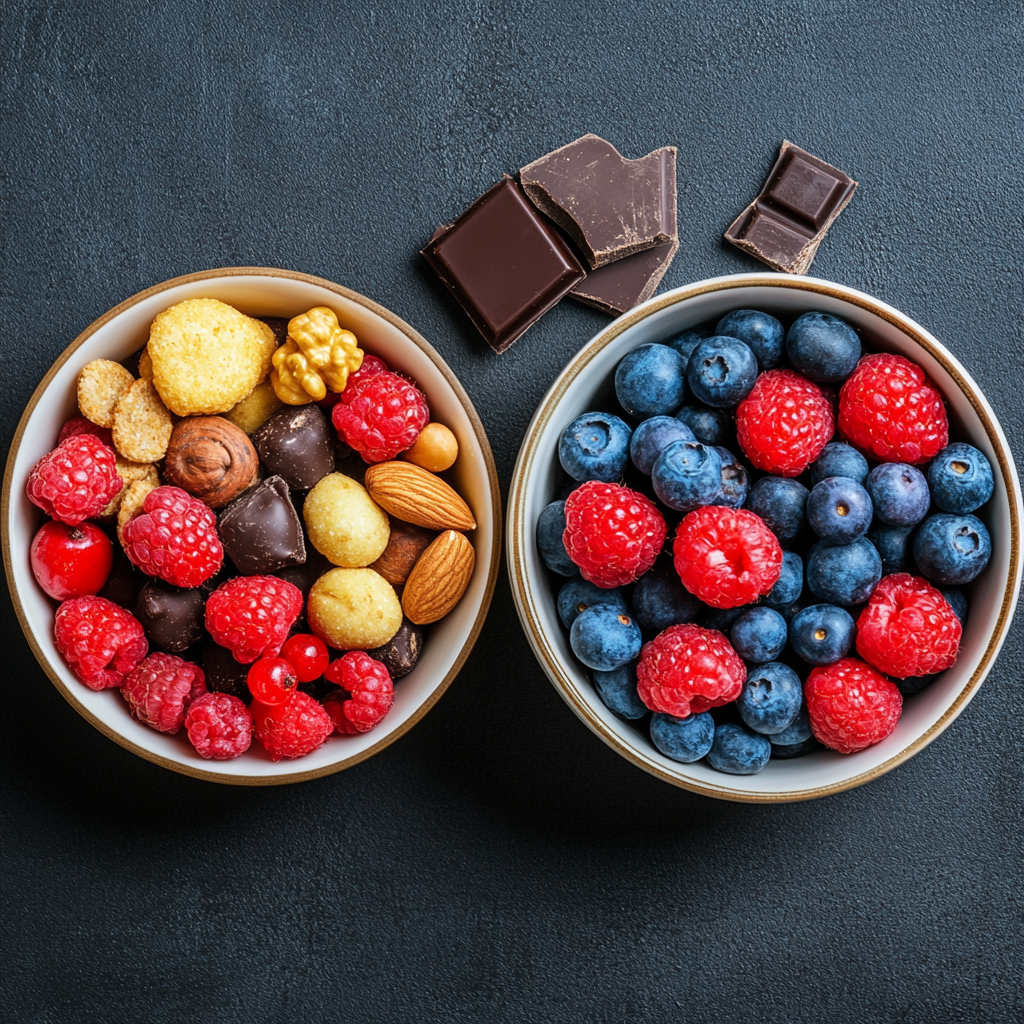 Healthy vs. Sugary: Choose smartly for better health.