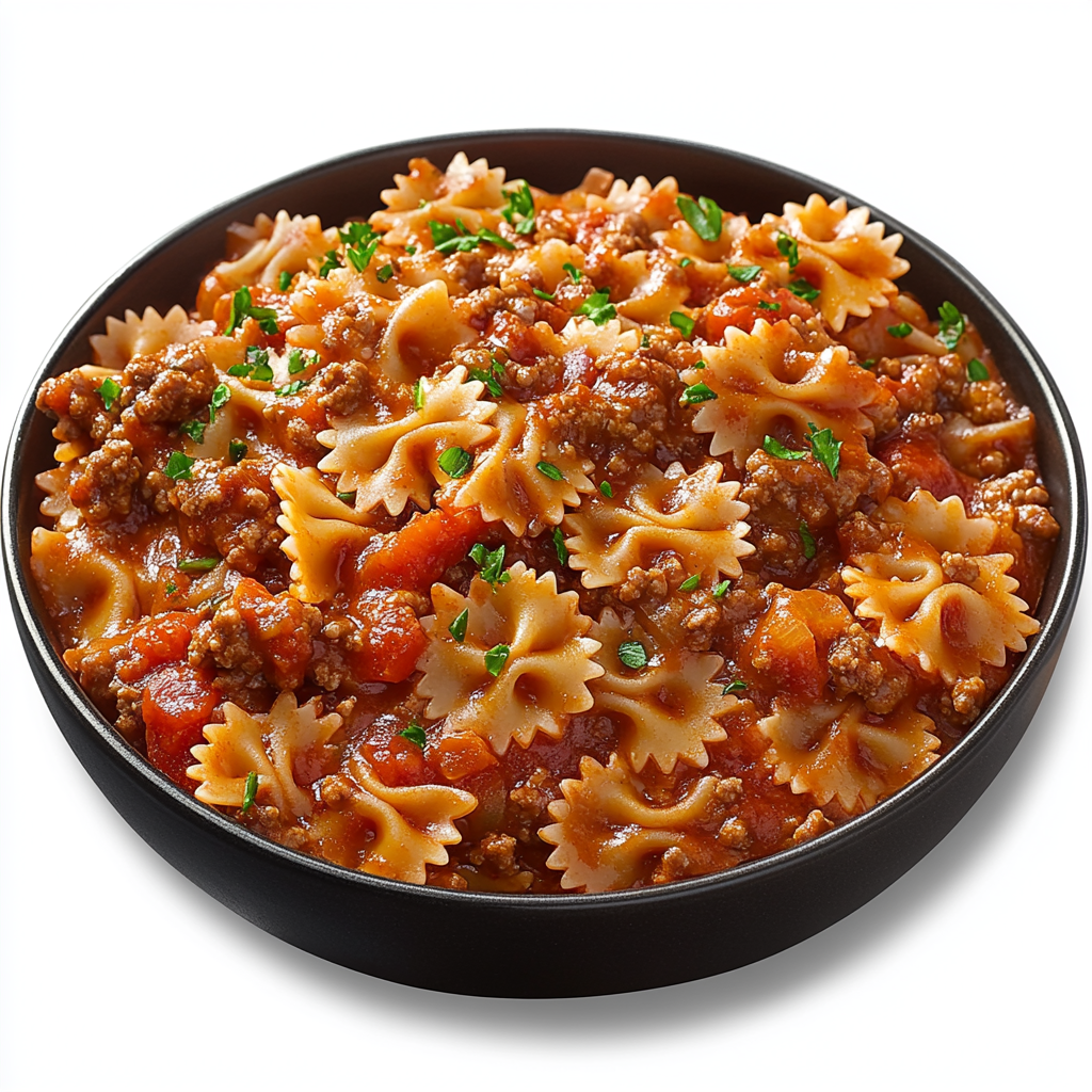 Hearty Bowtie Pasta Dish with Ground Beef