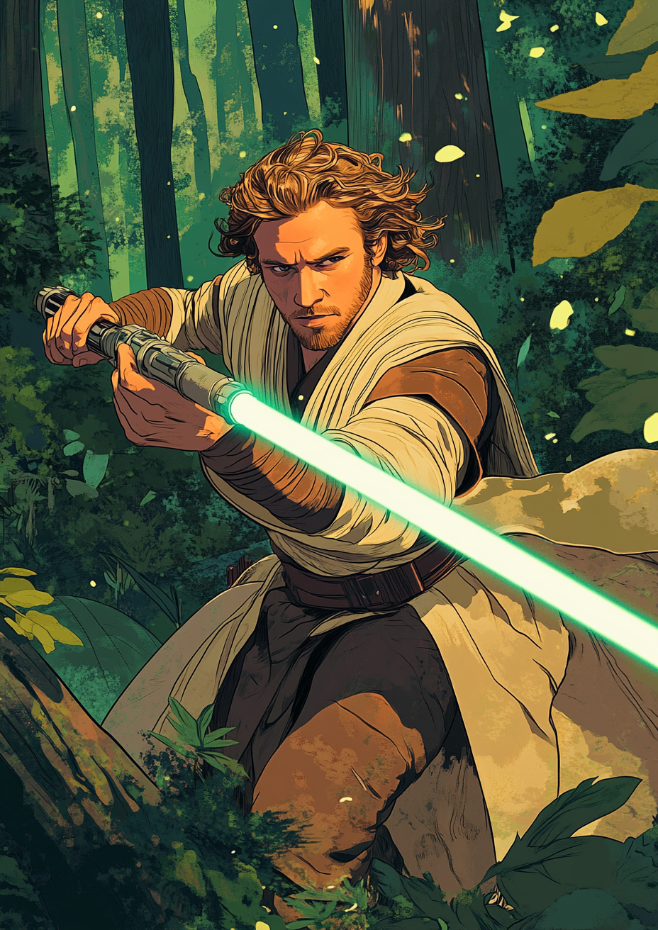 Heath Ledger as Jedi Padawan, Star Wars graphic novel.