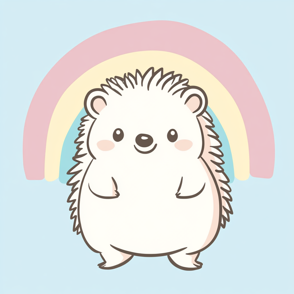 Hedgehog design for cricut machine in pastel colors.