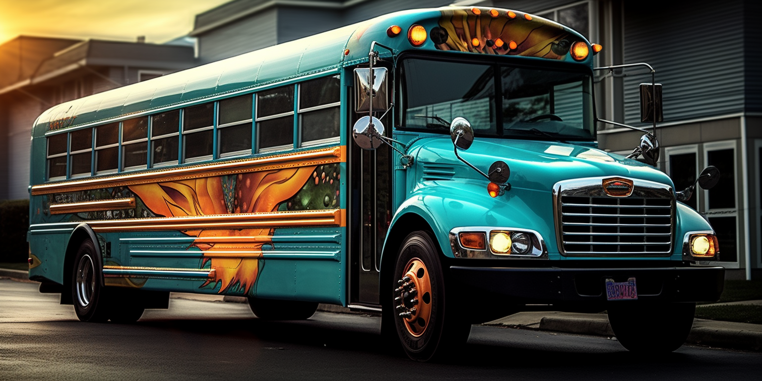 High quality digital illustration of school bus.