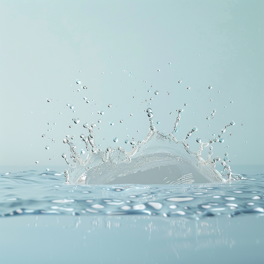 High-resolution image of elegant water splash with droplets.