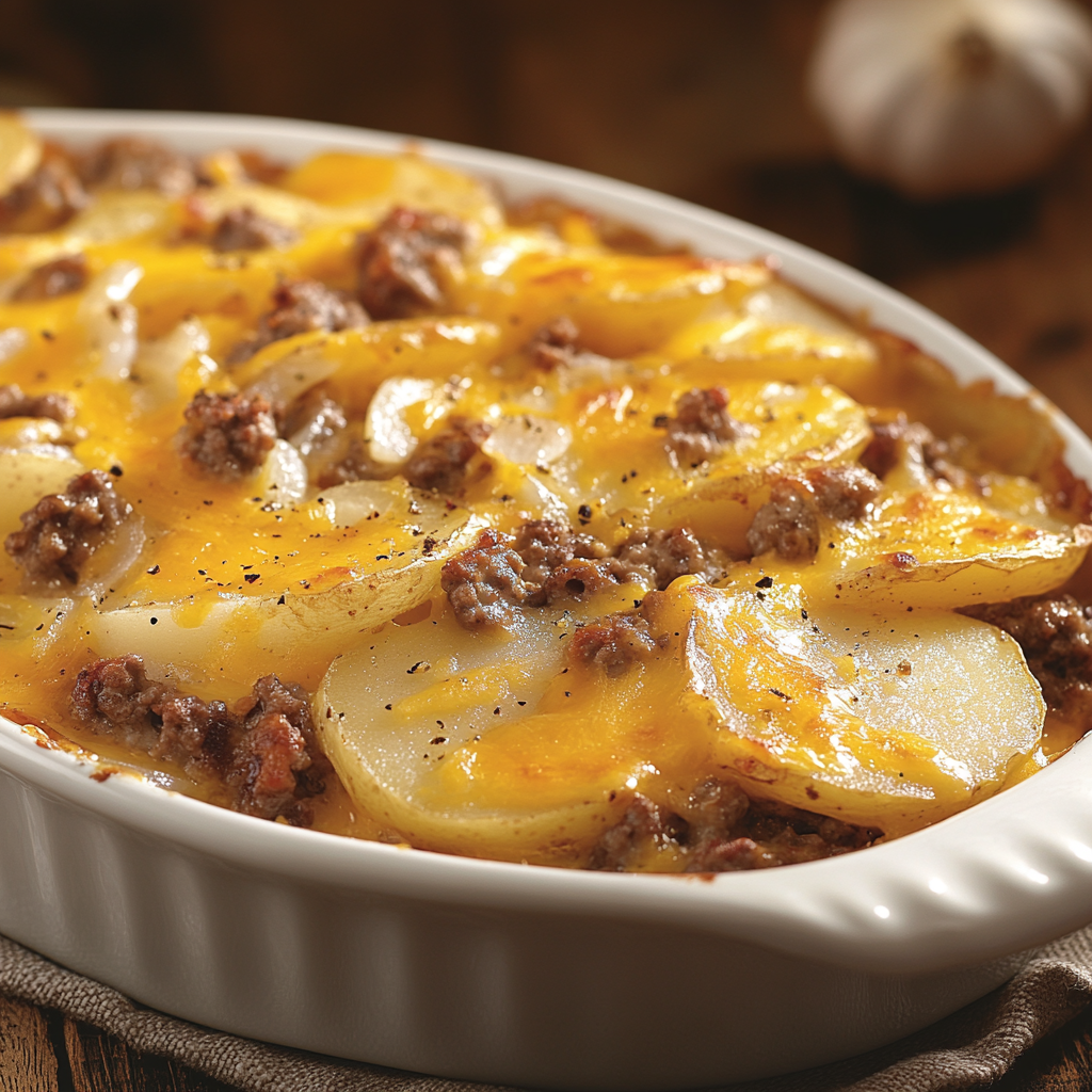 Homestyle Hamburger & Potato Bake: Bubbling Casserole Delight