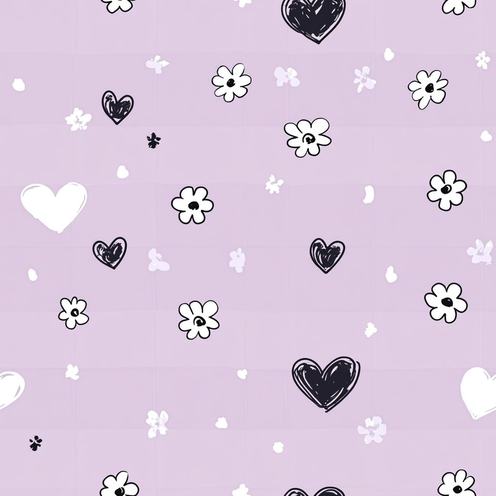 Houndstooth Hazelberry Hearts Flowers Seamless Pattern Vector Illustration