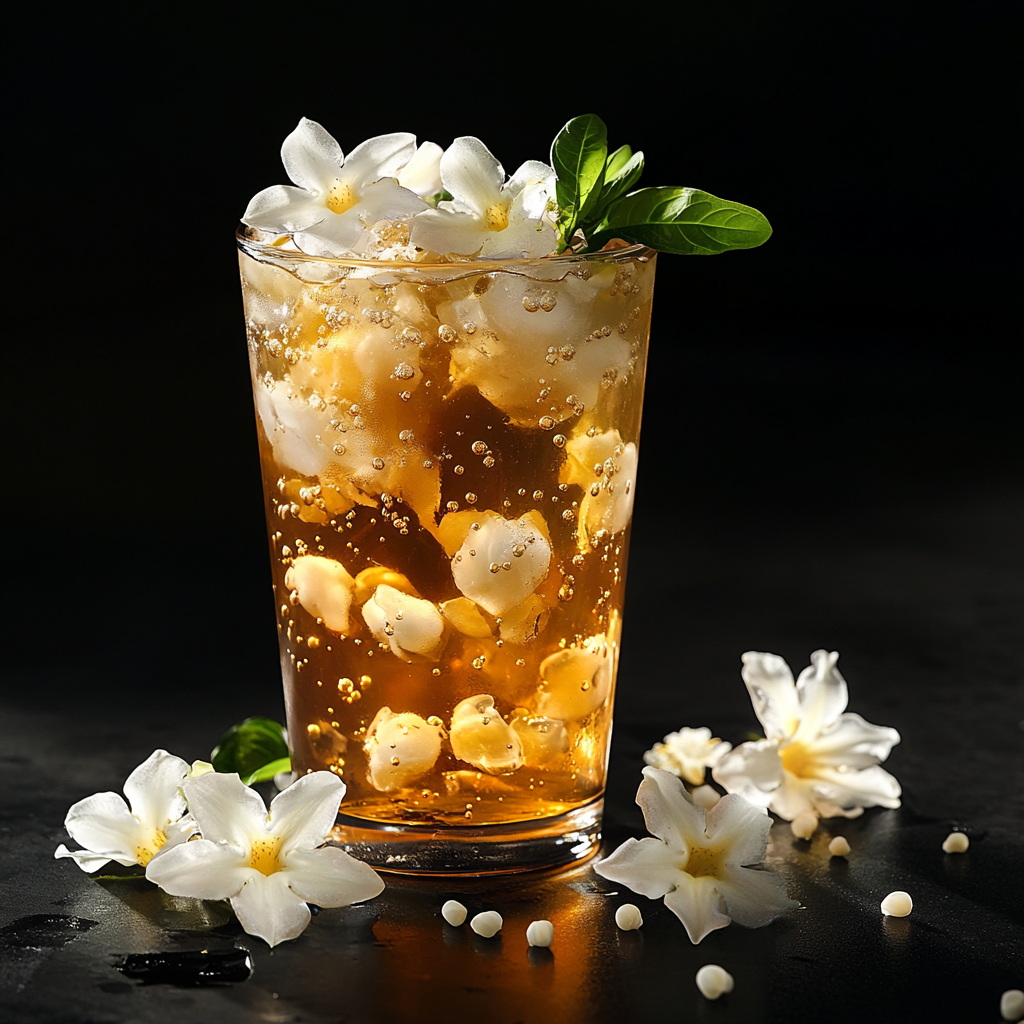 Hyper-realistic Jasmine Iced Tea 16K Photo