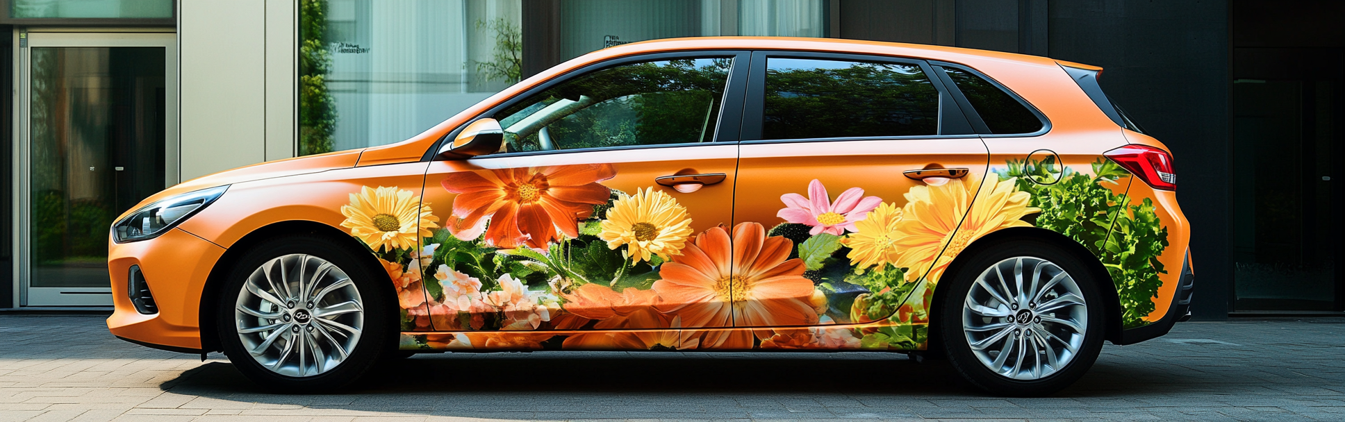 Hyundai i30 Combi Car Wrap with Flower Seeds