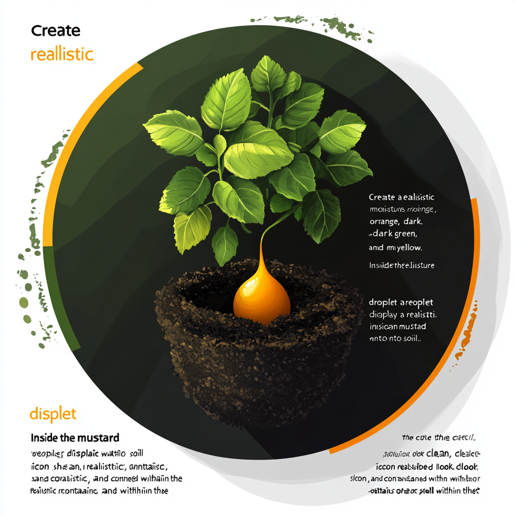 Icon representing moisture retention with water droplet and soil.