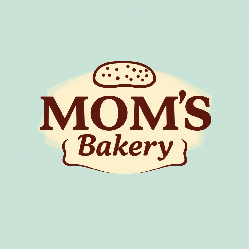 Iconic symbol for Mom's Bakery brand.