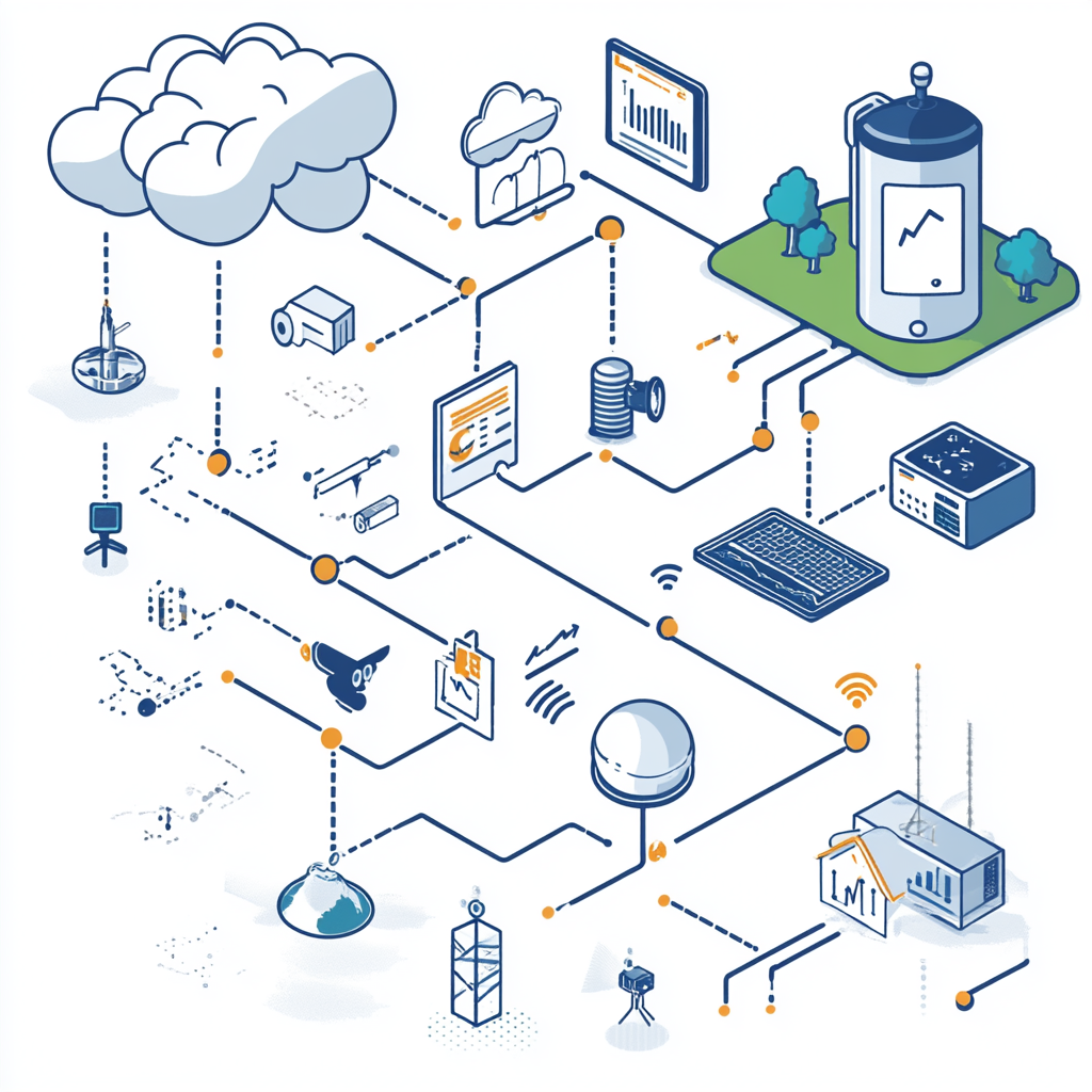 Illustration shows life of a data in science.