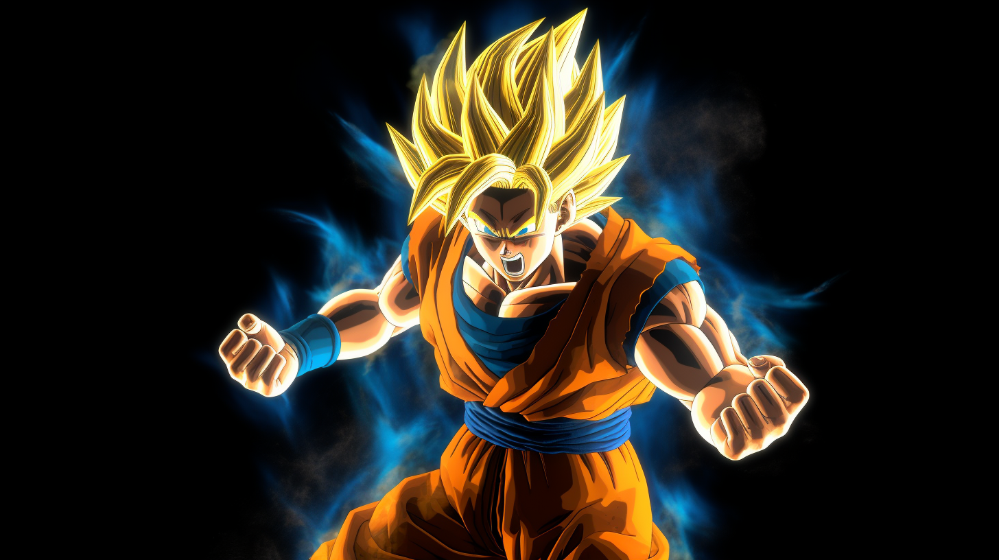 Image of Super Saiyan Goku in dynamic pose.