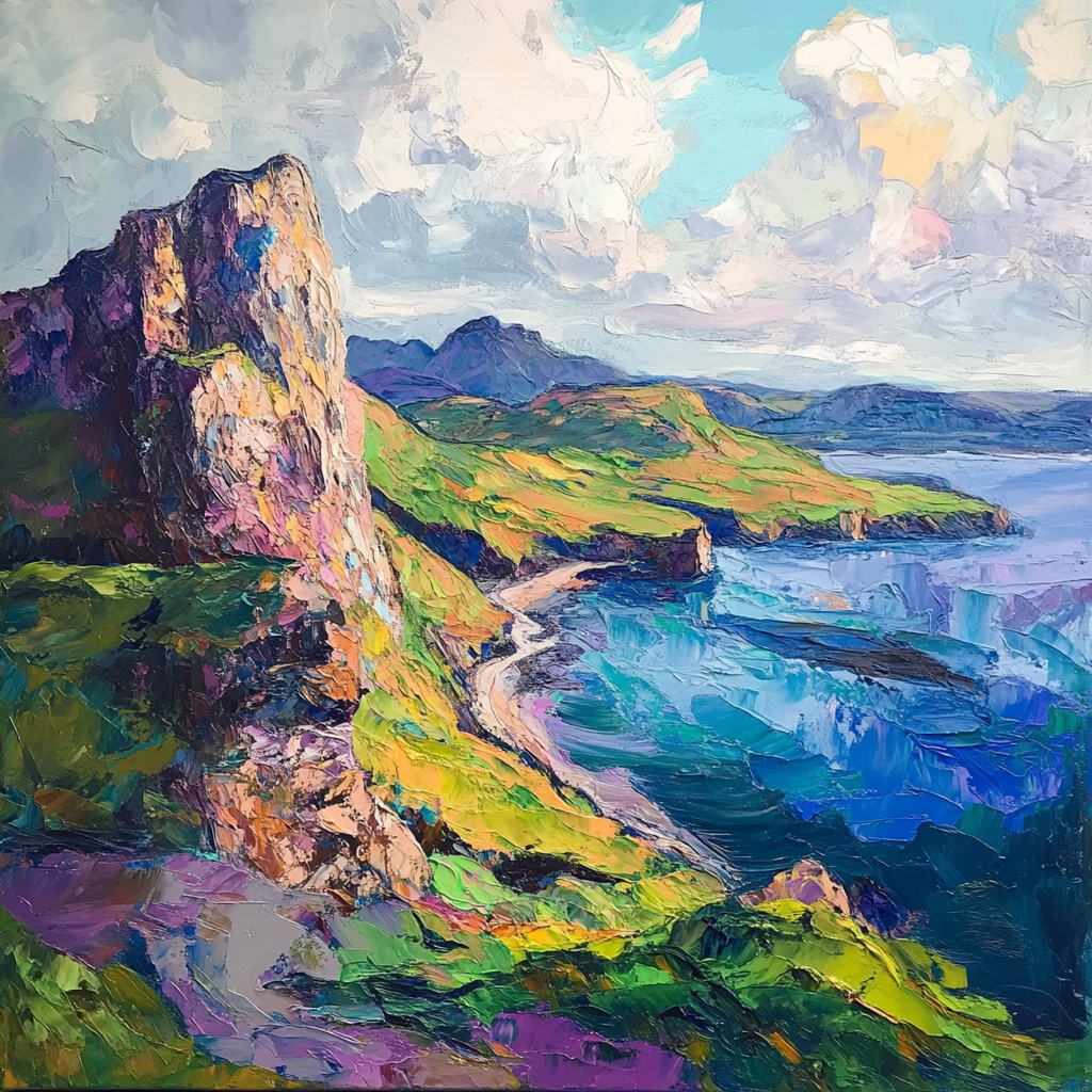 Impressionist Painting of Isle of Skye, Scotland