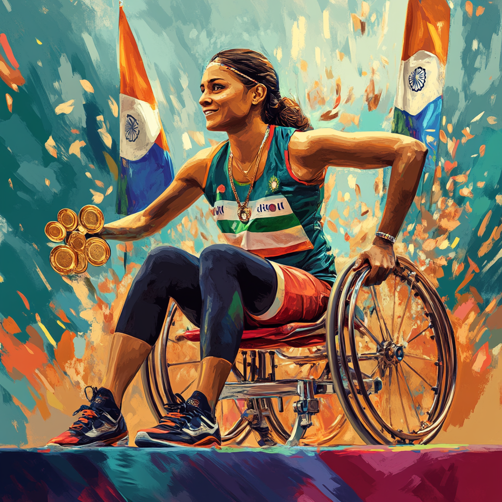 India's Paralympic Triumph: 8 Medals in Vibrant Image