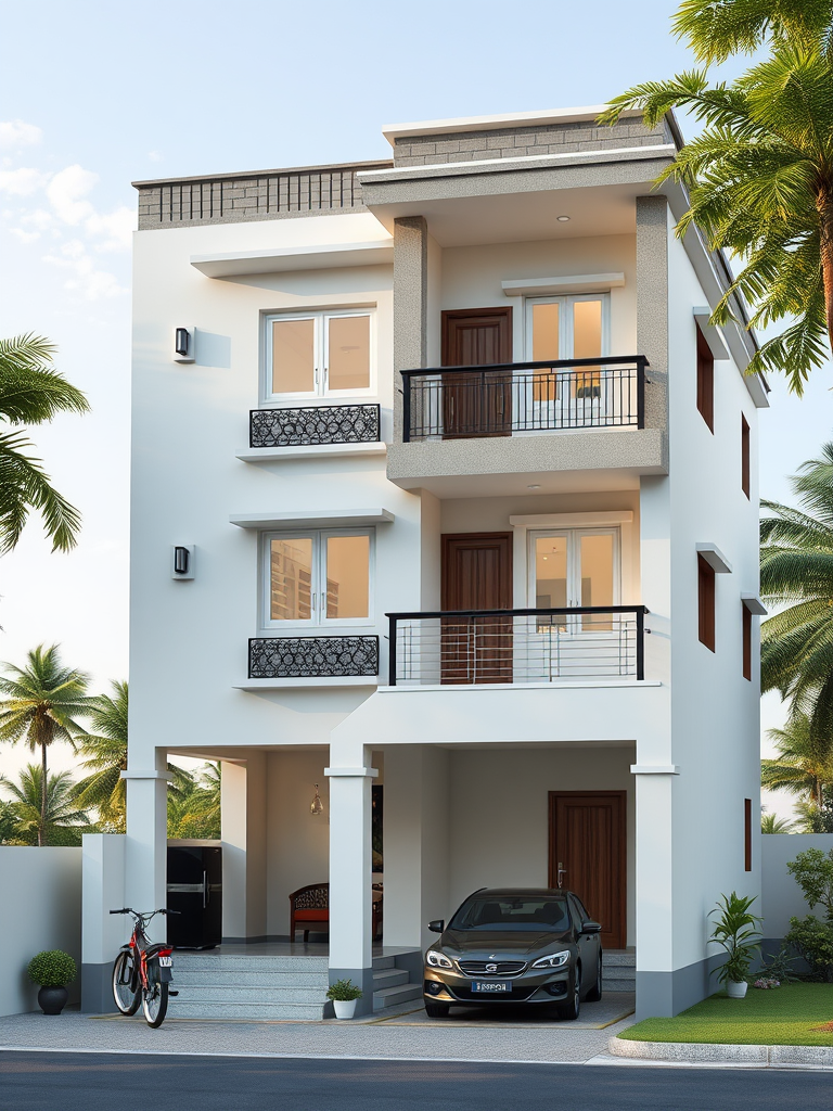 Indian Ground Floor Blueprint with 2 Bedrooms