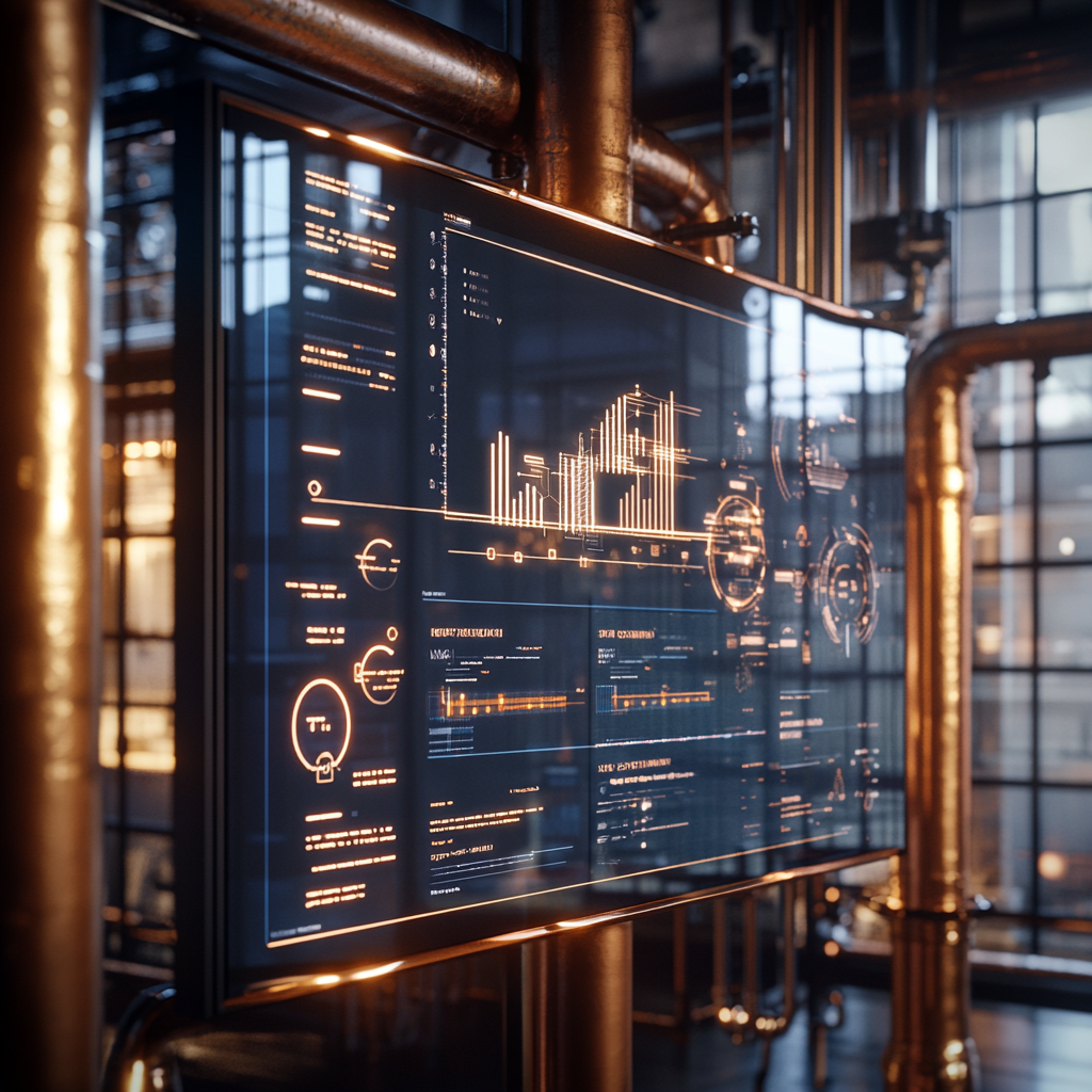 Industrial Console Showing Digital Transformation Phases