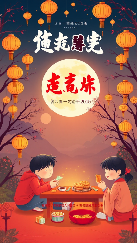 Inviting poster for Mid-Autumn Festival family event.