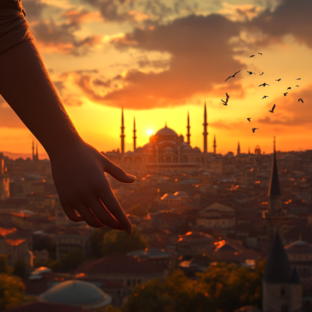 Istanbul 2024: Fascinating City View Sunset 3D Render