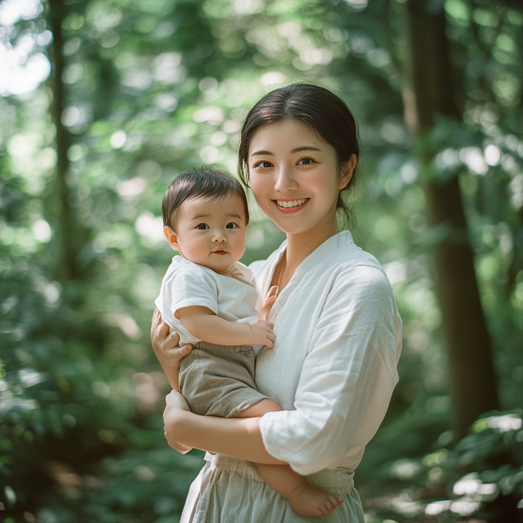 Japanese Mother and Baby