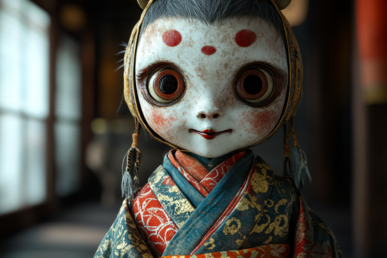 Japanese Yokai Child in Edo Period, High-Resolution Studio Photo