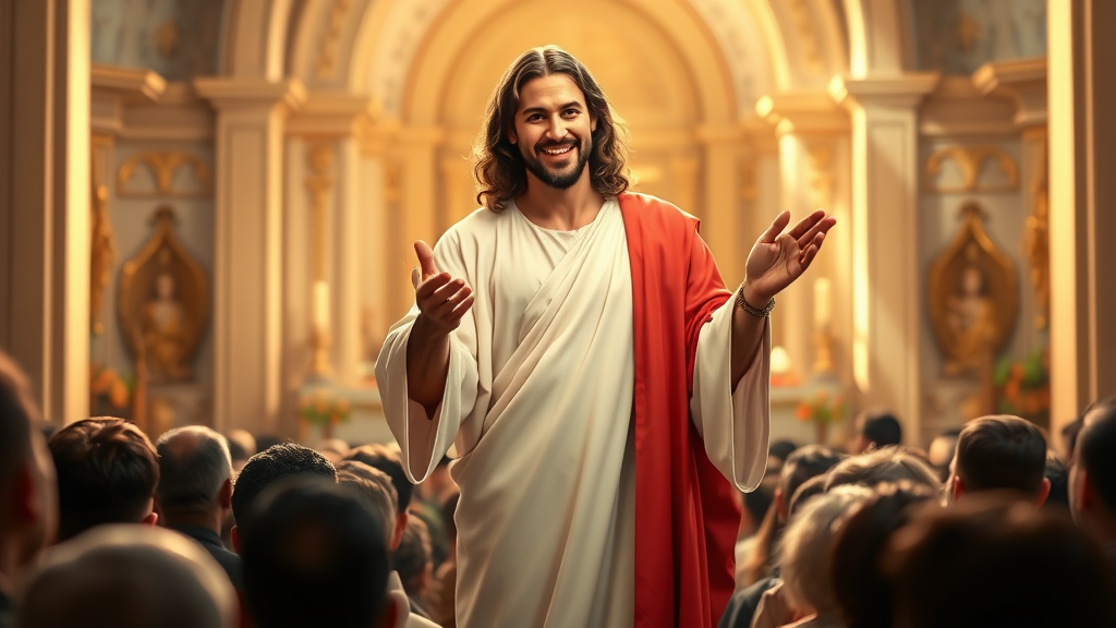 Jesus in Chapel with Kerala Malayalee Crowd