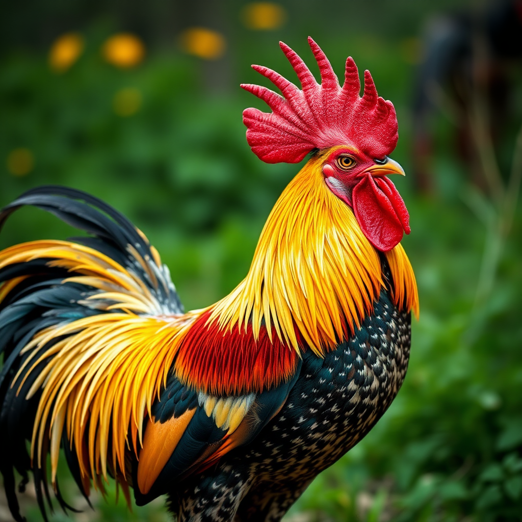 John Cena, the wrestling star, as a rooster.