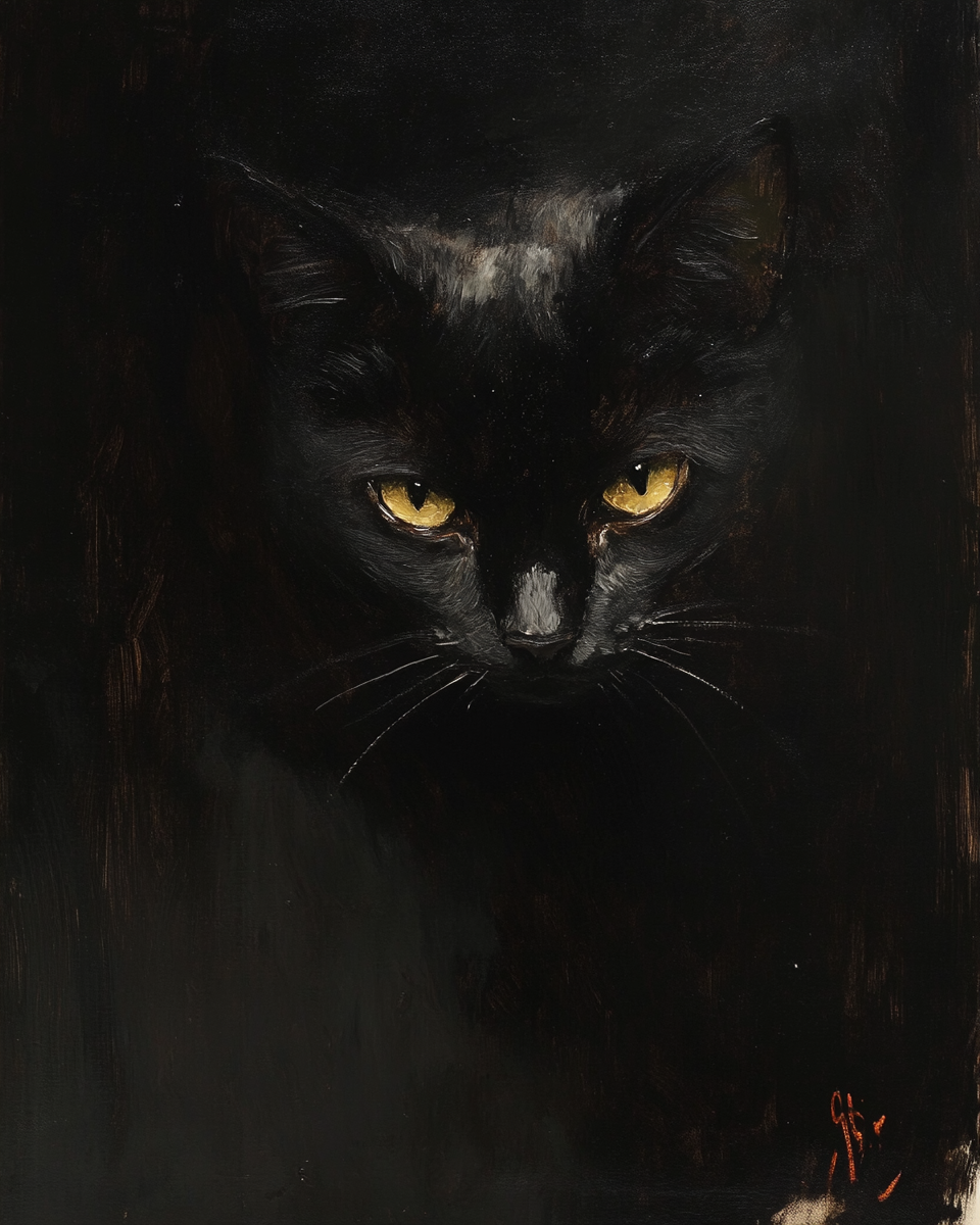 John Singer Sargent Black Cat Portrait Painting