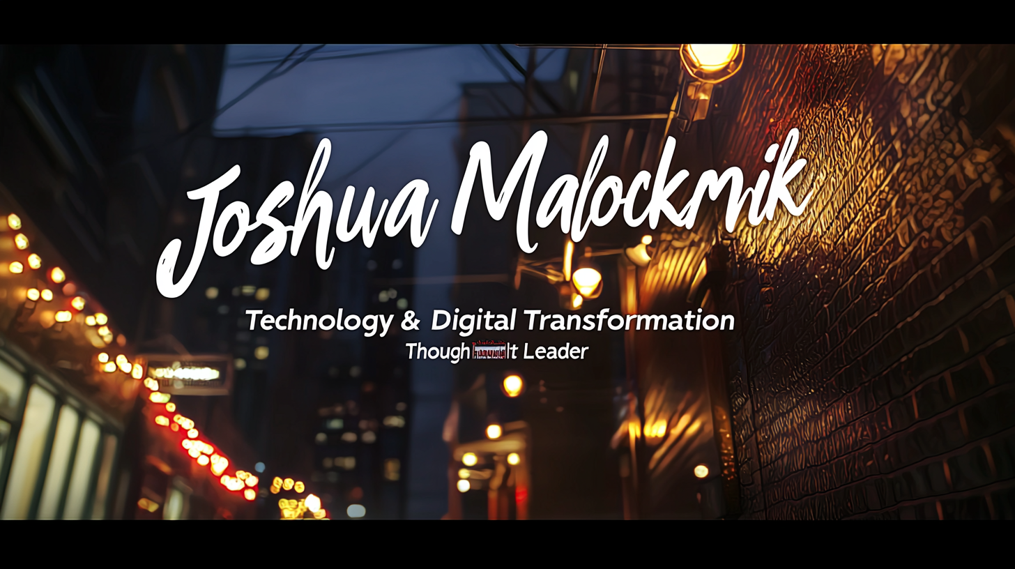 Joshua Malockmik - Sophisticated Signature Logo for Technology Leader