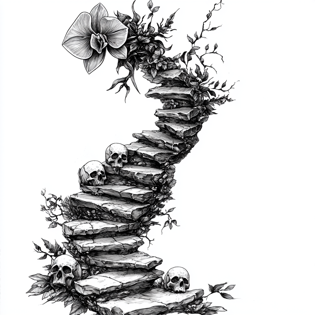 Journey through Dangerous Stairs to Giant Orchid