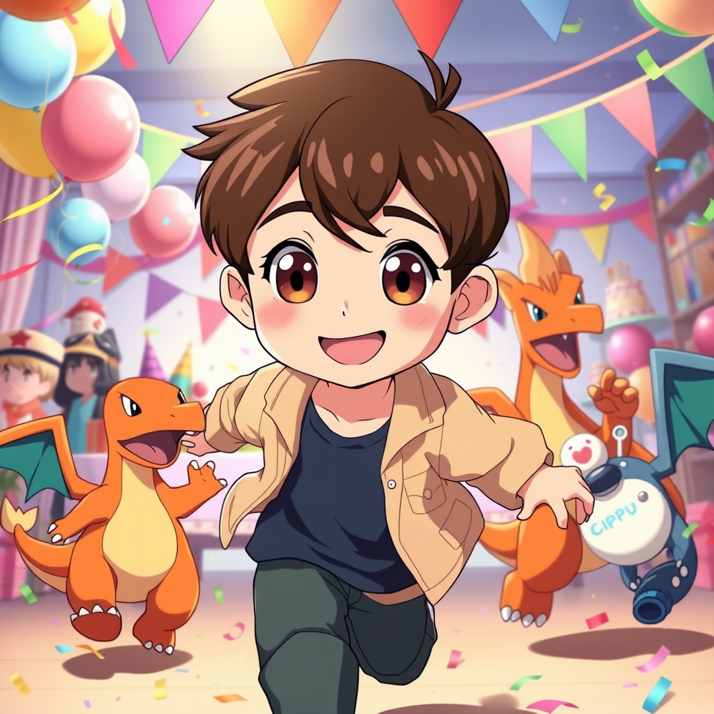 Joyful Birthday Party of Maxi with Pokemon Friends
