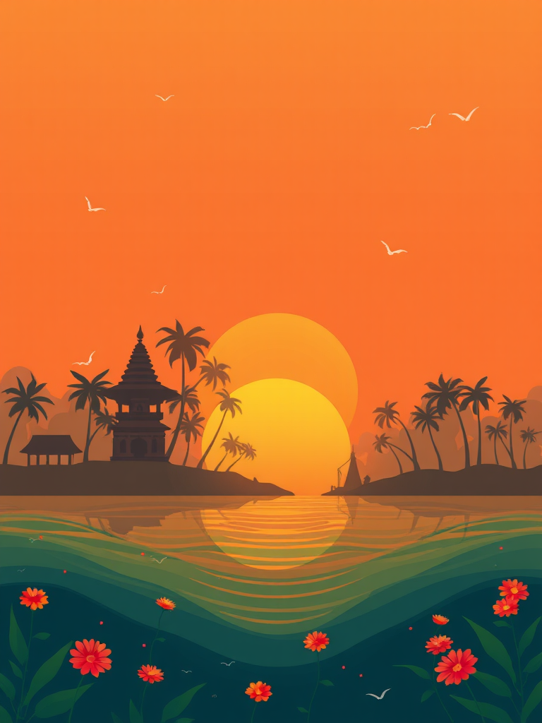 Kerala Day Celebration: Arts and Culture 4K Illustration