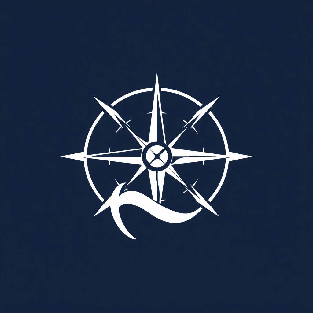 Knowledge, Culture, Growth: Abstract Nautical Logo