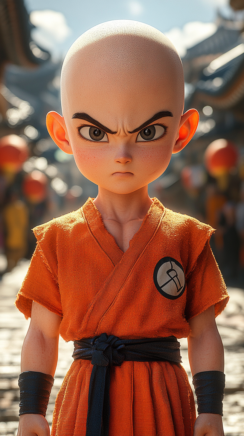 Krillin in Korean Martial Arts Outfit in Seoul