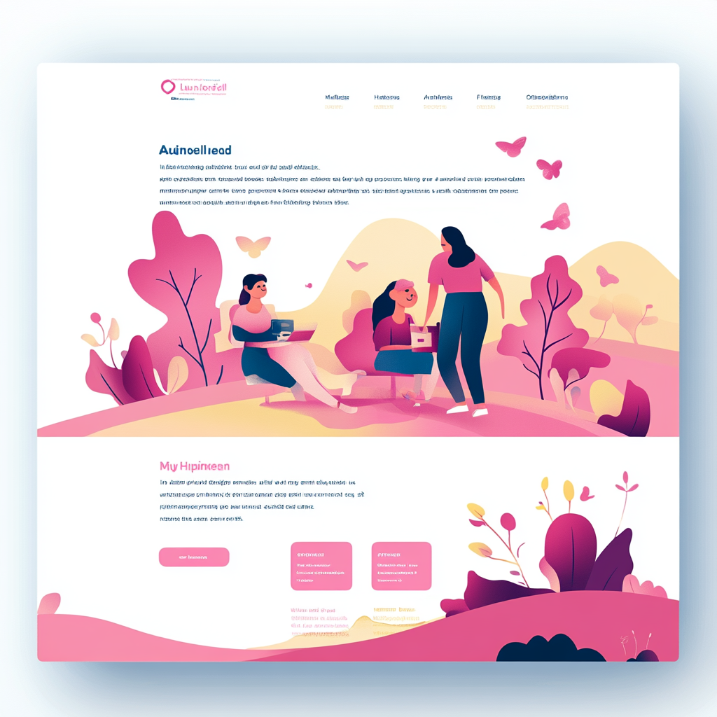 Landing page for elderly and younger adults health services.