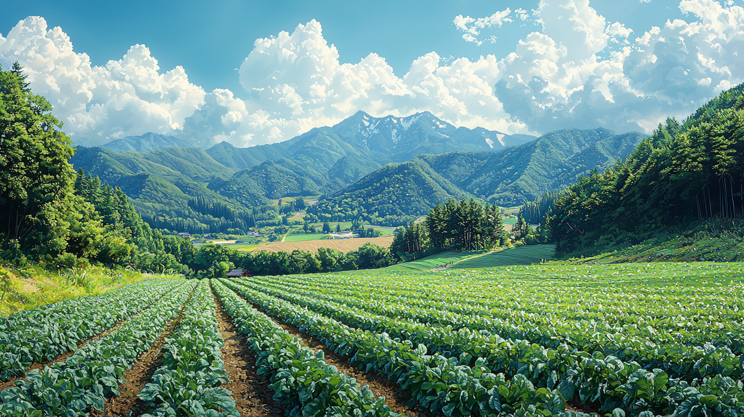 Landscape of Growing Vegetables in Gangwon-do, Korea