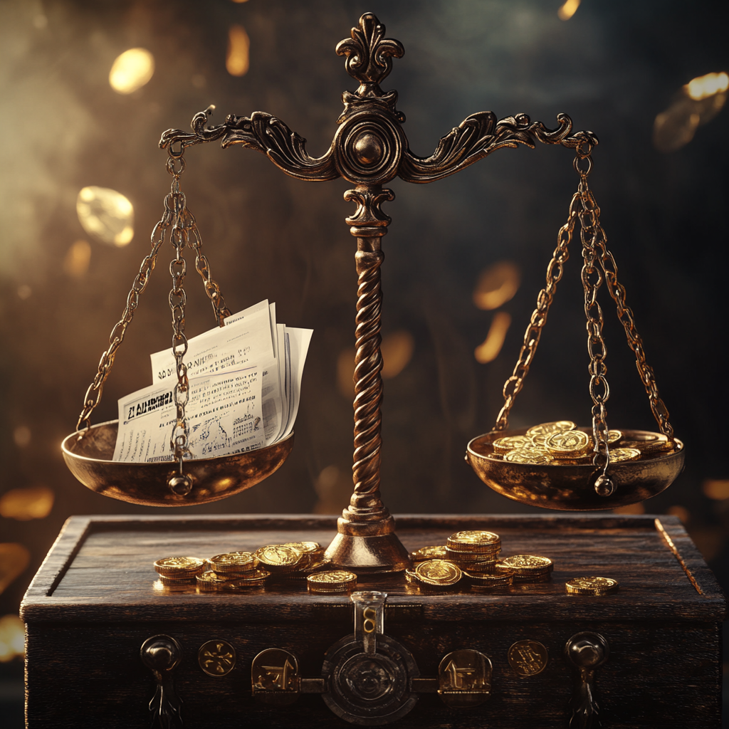 Legal rules vs gold treasure: An AI Image