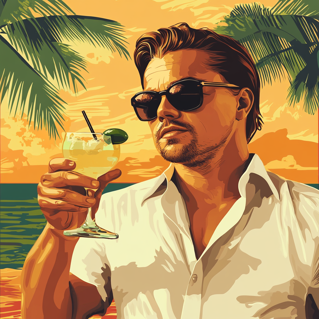 Leonardo Dicaprio drinks tommy margarita with jalapeno.