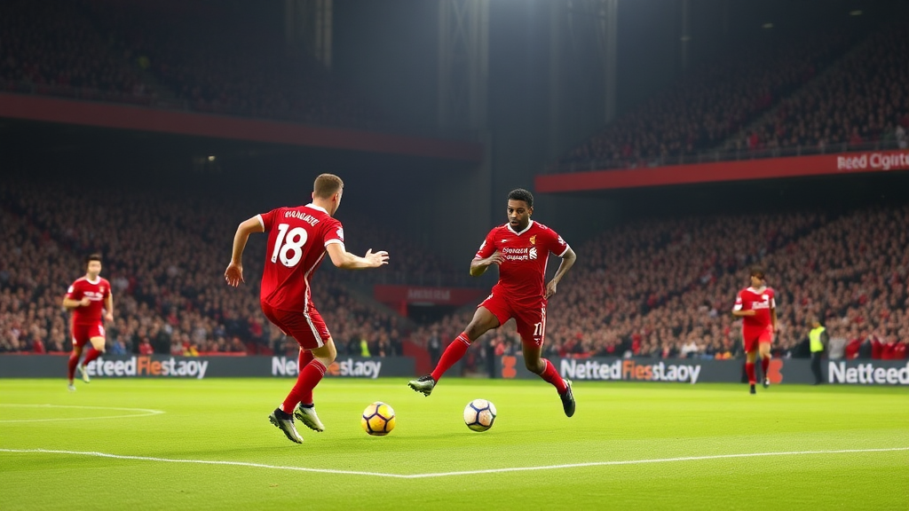 Liverpool FC playing football match at Anfield.