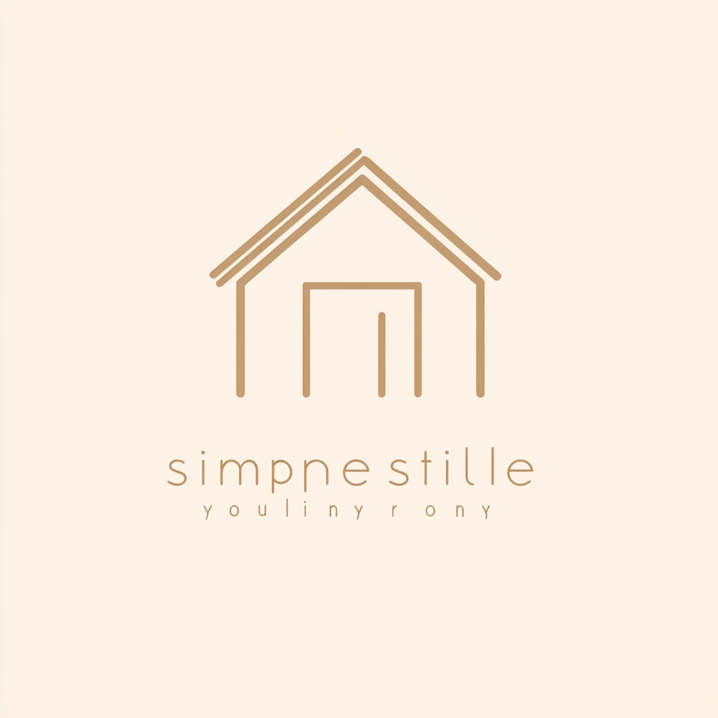 Logo design for SimpleStyle: home-inspired, minimalist, warm, professional.