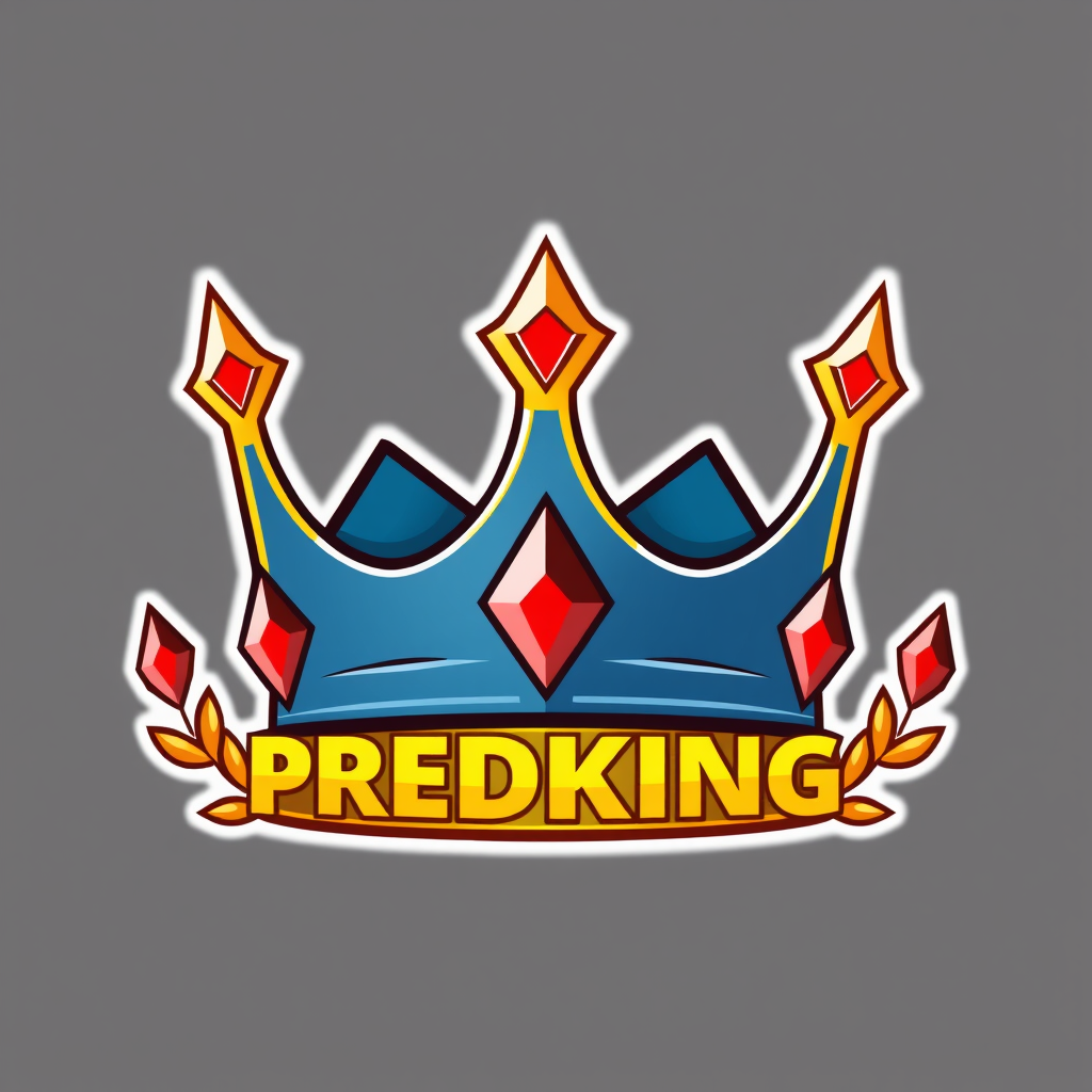 Logo for Gaming Channel PREDKING with Crown