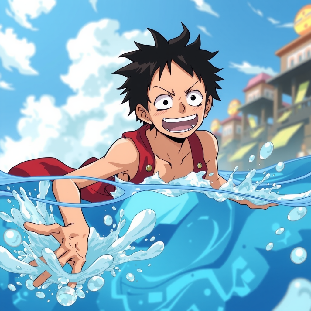 Luffy Swimming