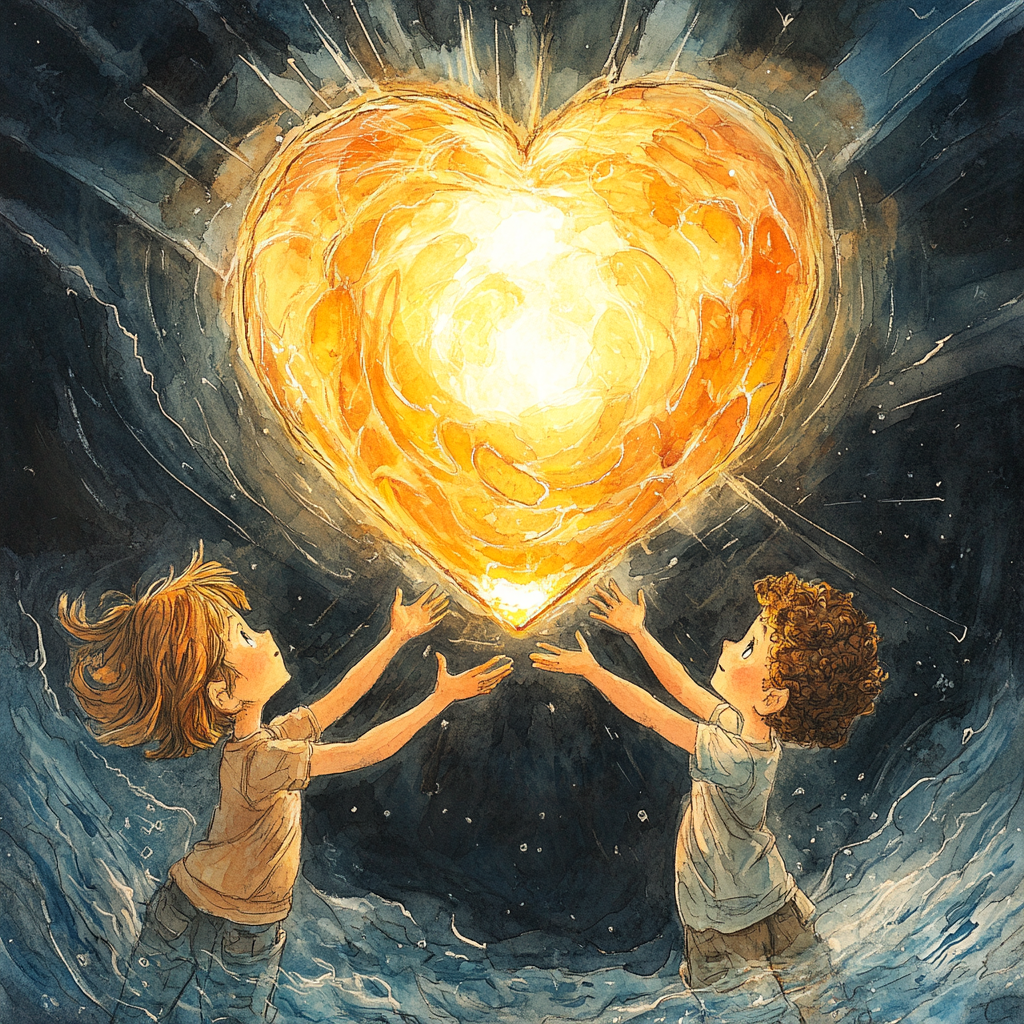 Luna and Sol Reaching the Radiant Heart of Truth